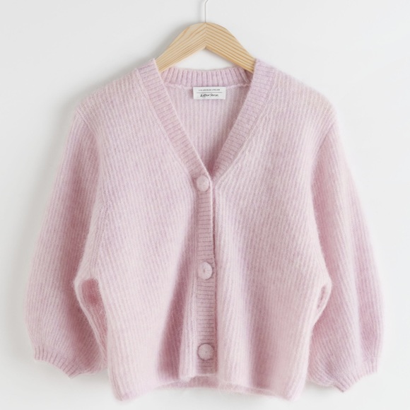 & Other Stories Alpaca Blend Button Up Cardigan - Picture 2 of 6